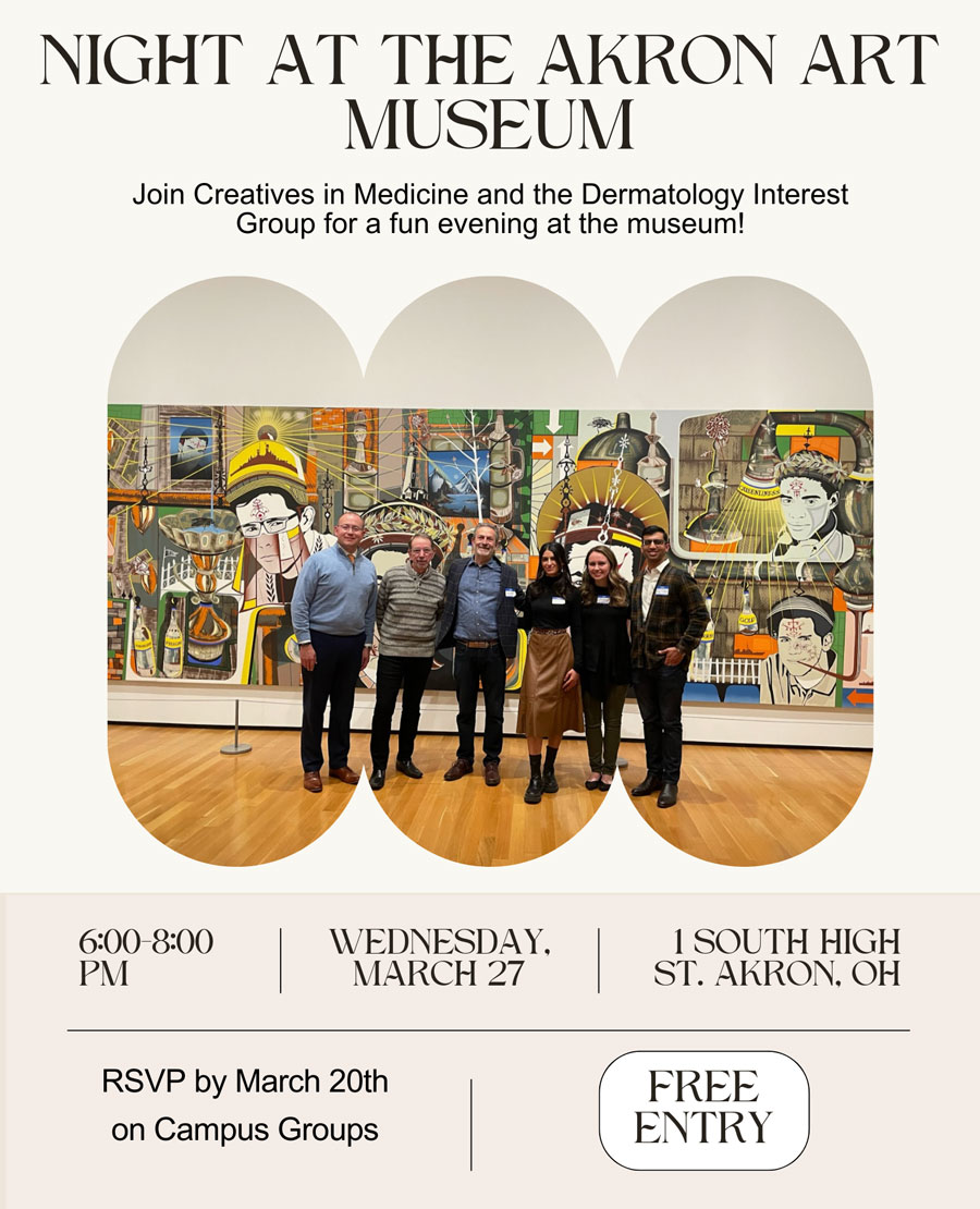 Flyer for art museum event.
