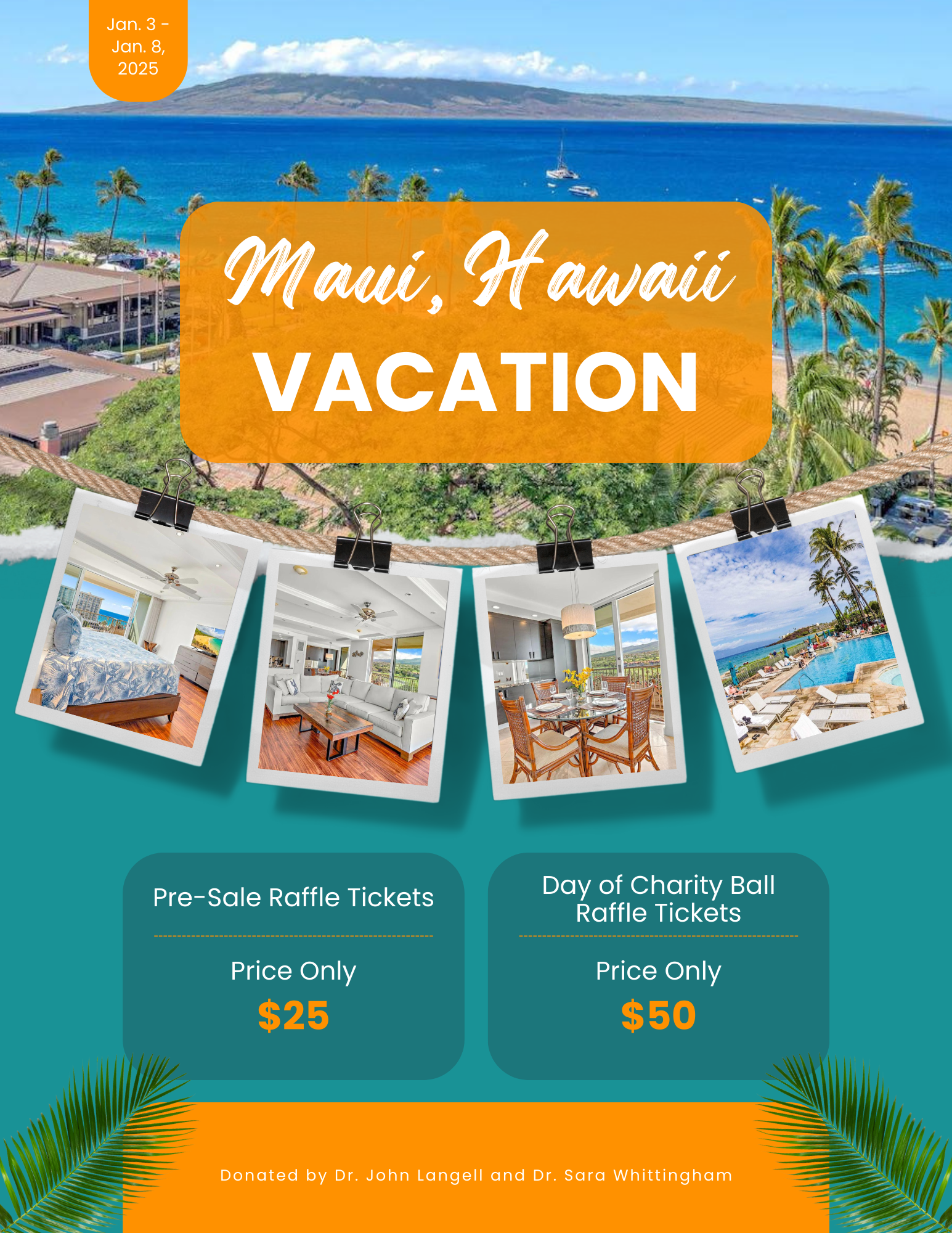 Hawaii Raffle Five-day stay in Maui, Hawaii, is part of the Charity Ball raffle | the ...