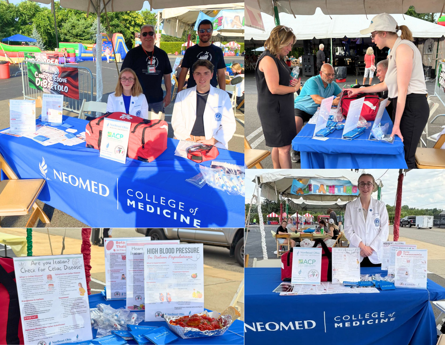 collage of photos from outdoor health fair