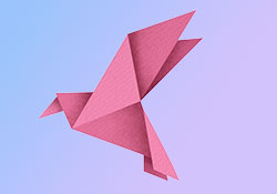 An origami bird.