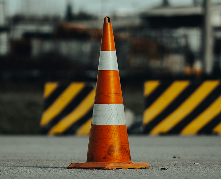 orange construction cone