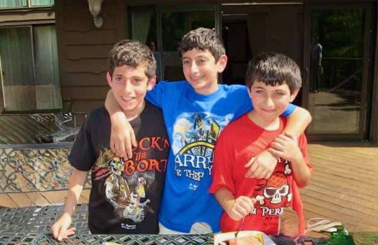 three young brothers