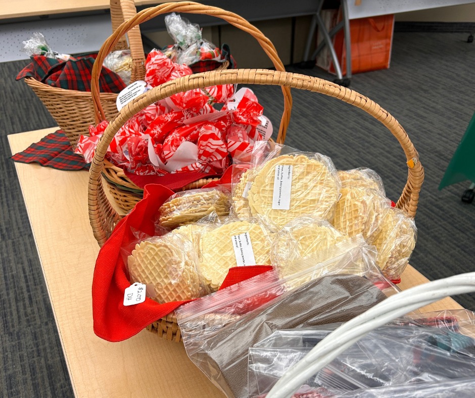 A basket of festive treats