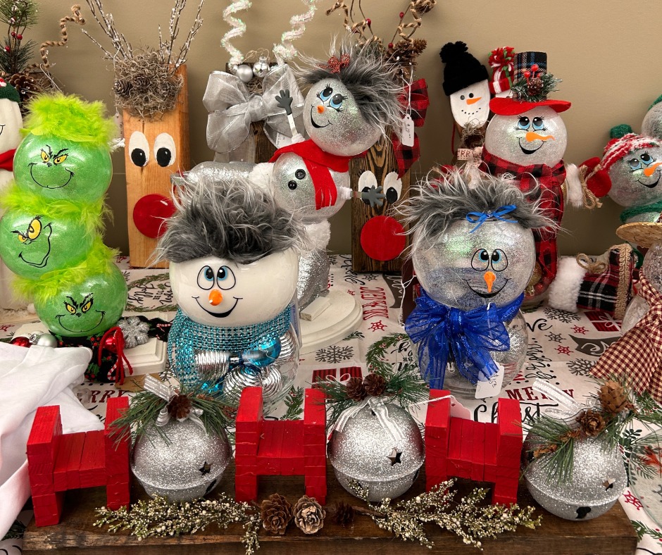 a display of cute handcrafted holiday directions