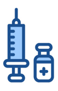 a graphic of a vaccination needle and vaccine bottle 