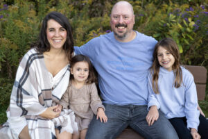 A snapshot of a family with parents and two young children